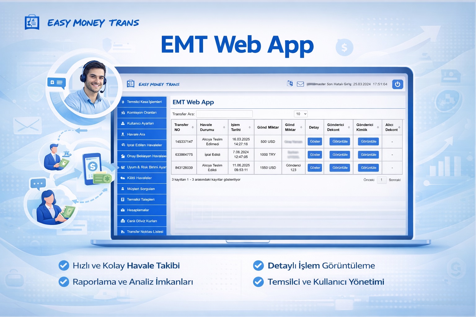 Easy Money Trans EMT Ekran Görüntüsü